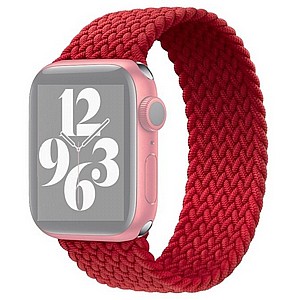 רצועת בד / ניילון מדגם Single Turn Woven Nylon Band מבית LaTera לשעון חכם מדגם: Apple Watch 42mm/44mm/45mm (צבע Red) רצועת בד / ניילון מדגם Single Turn Woven Nylon Band מבית LaTera לשעון חכם מדגם: Apple Watch 42mm/44mm/45mm (צבע Red)