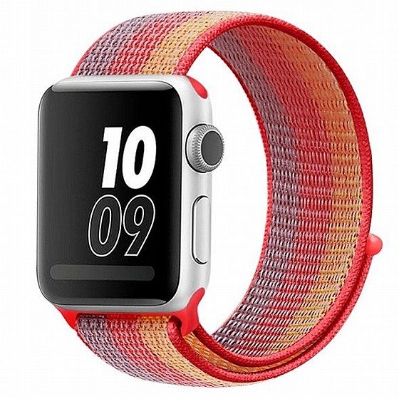 ����� �� / ������ ���� Loop Nylon Band ���� LaTera ����� ��� ����: Apple Watch 42mm/44mm/45mm (��� Yellow Orange)