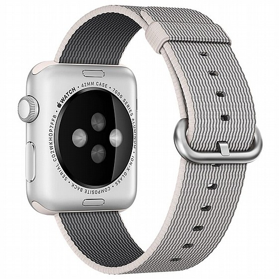 ����� �� / ������ ���� Woven Nylon Band ���� LaTera ����� ��� ����: Apple Watch 42mm/44mm/45mm (��� Pearl)
