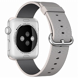 ����� �� / ������ ���� Woven Nylon Band ���� LaTera ����� ��� ����: Apple Watch 38mm/40mm/41mm (��� Pearl)