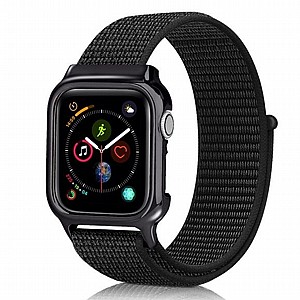 ����� �� / ������ ���� Simple Fashion Nylon Band ���� LaTera ����� ��� ����: Apple Watch 42mm/44mm/45mm (��� black )