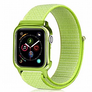 ����� �� / ������ ���� Simple Fashion Nylon Band ���� LaTera ����� ��� ����: Apple Watch 42mm/44mm/45mm (��� Bright yellow)