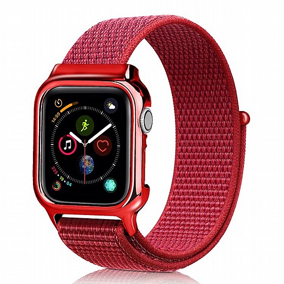 ����� �� / ������ ���� Simple Fashion Nylon Band ���� LaTera ����� ��� ����: Apple Watch 42mm/44mm/45mm (��� Red)