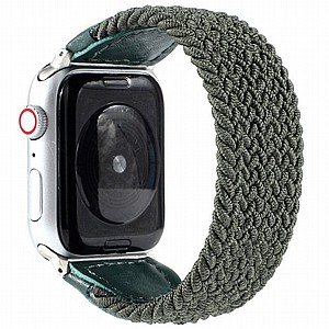 רצועת בד / ניילון מדגם Braided Nylon Band מבית LaTera לשעון חכם מדגם: Apple Watch 42mm/44mm/45mm (צבע Army Green) רצועת בד / ניילון מדגם Braided Nylon Band מבית LaTera לשעון חכם מדגם: Apple Watch 42mm/44mm/45mm (צבע Army Green)
