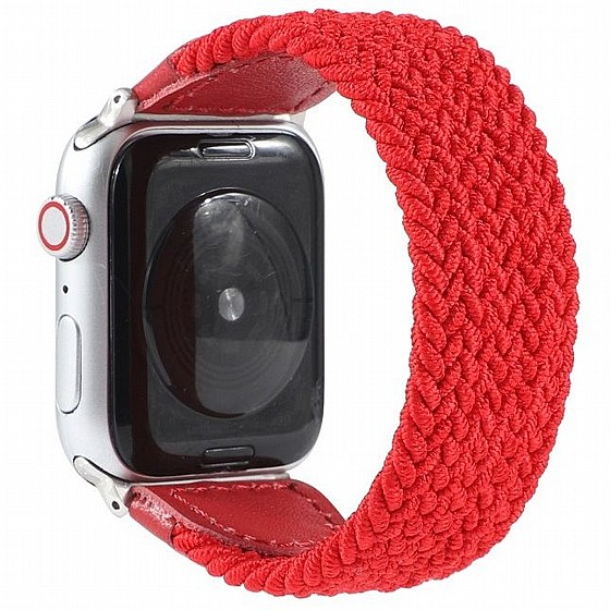 ����� �� / ������ ���� Braided Nylon Band ���� LaTera ����� ��� ����: Apple Watch 38mm/40mm/41mm (��� Red)