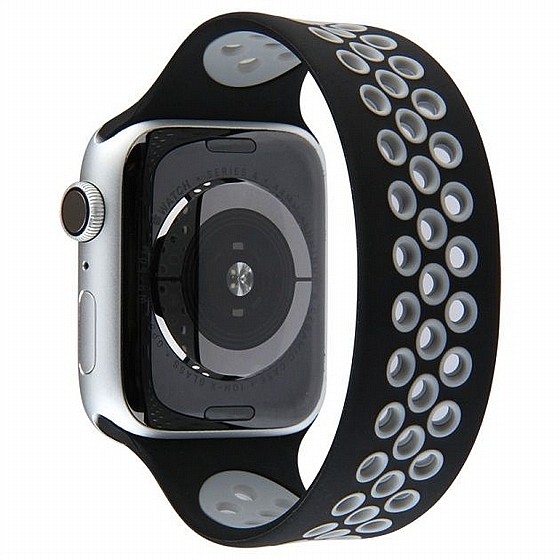 ����� ������� ����  Elastic Sport Silicone Band ���� LaTera ����� ��� ����: Apple Watch 42mm/44mm/45mm (��� Black/Grey)