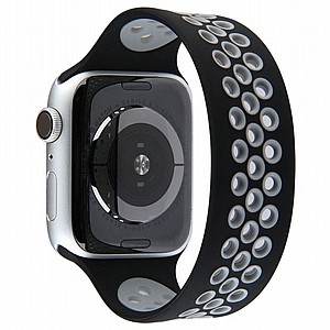 ����� ������� ����  Elastic Sport Silicone Band ���� LaTera ����� ��� ����: Apple Watch 42mm/44mm/45mm (��� Black/Grey)