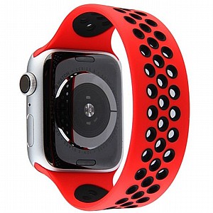 ����� ������� ����  Elastic Sport Silicone Band ���� LaTera ����� ��� ����: Apple Watch 42mm/44mm/45mm (��� Red/Black)