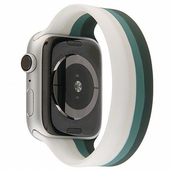 ����� ������� ����  Rainbow Solo Silicone Band ���� LaTera ����� ��� ����: Apple Watch 42mm/44mm/45mm (��� Green Rainbow)