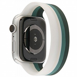 ����� ������� ����  Rainbow Solo Silicone Band ���� LaTera ����� ��� ����: Apple Watch 42mm/44mm/45mm (��� Green Rainbow)