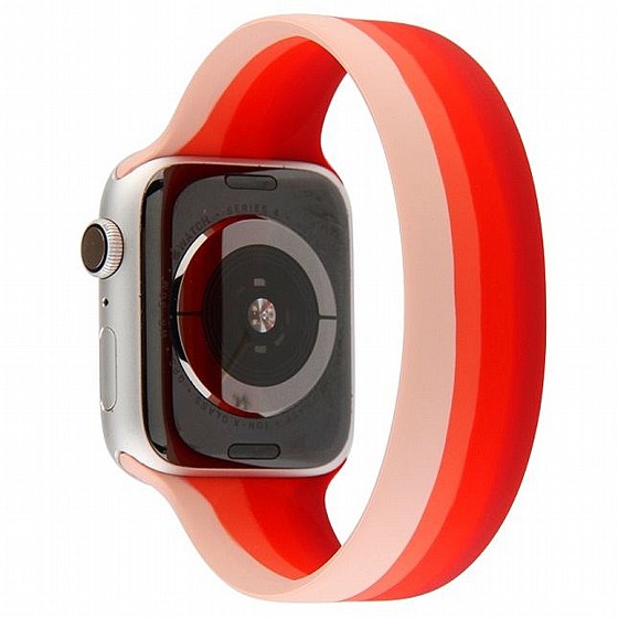 ����� ������� ����  Rainbow Solo Silicone Band ���� LaTera ����� ��� ����: Apple Watch 42mm/44mm/45mm (��� Red Rainbow)