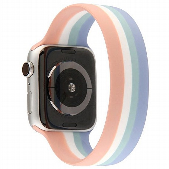 ����� ������� ����  Rainbow Solo Silicone Band ���� LaTera ����� ��� ����: Apple Watch 38mm/40mm/41mm (��� Red/White Rainbow)