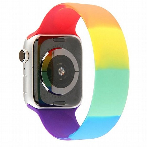 ����� ������� ����  Rainbow Solo Silicone Band ���� LaTera ����� ��� ����: Apple Watch 38mm/40mm/41mm (��� Striped Rainbow)
