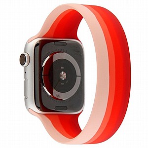 ����� ������� ����  Rainbow Solo Silicone Band ���� LaTera ����� ��� ����: Apple Watch 38mm/40mm/41mm (��� Red Rainbow)