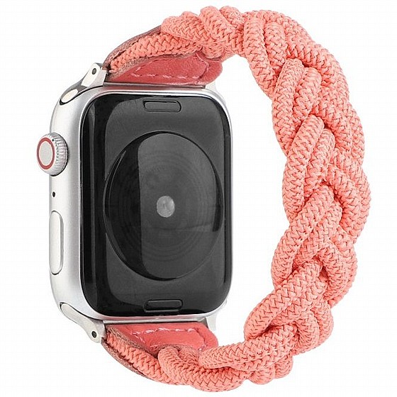 ����� �� / ������ ���� Elastic Woven Nylon Band ���� LaTera ����� ��� ����: Apple Watch 42mm/44mm/45mm (��� Watermelon Red)