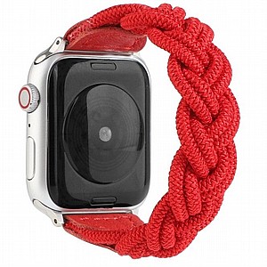 ����� �� / ������ ���� Elastic Woven Nylon Band ���� LaTera ����� ��� ����: Apple Watch 42mm/44mm/45mm (��� Red)