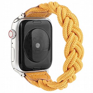 ����� �� / ������ ���� Elastic Woven Nylon Band ���� LaTera ����� ��� ����: Apple Watch 38mm/40mm/41mm (��� Yellow)