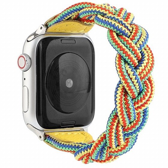 ����� �� / ������ ���� Elastic Woven Nylon Band ���� LaTera ����� ��� ����: Apple Watch 38mm/40mm/41mm (��� Yellow/Green/Orange)
