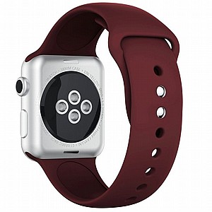 רצועת סיליקון מדגם Silicone Band מבית LaTera לשעון חכם מדגם: Apple Watch 38mm/40mm/41mm (צבע Wine Red) רצועת סיליקון מדגם Silicone Band מבית LaTera לשעון חכם מדגם: Apple Watch 38mm/40mm/41mm (צבע Wine Red)