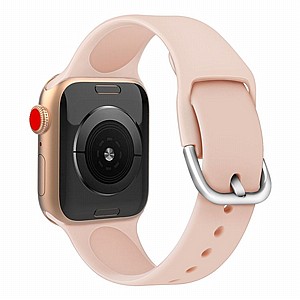 רצועת סיליקון מדגם Solid Color Silicone Band מבית LaTera לשעון חכם מדגם: Apple Watch 42mm/44mm/45mm (צבע Sand Pink) רצועת סיליקון מדגם Solid Color Silicone Band מבית LaTera לשעון חכם מדגם: Apple Watch 42mm/44mm/45mm (צבע Sand Pink)