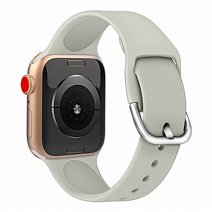 ����� ������� ����  Solid Color Silicone Band ���� LaTera ����� ��� ����: Apple Watch 38mm/40mm/41mm (��� Grey)