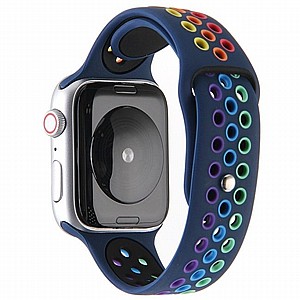 ����� ������� ���� Rainbow Sport Silicone Band ���� LaTera ����� ��� ����: Apple Watch 42mm/44mm/45mm (��� Dark Blue)
