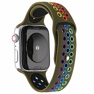 רצועת סיליקון מדגם Rainbow Sport Silicone Band מבית LaTera לשעון חכם מדגם: Apple Watch 42mm/44mm/45mm (צבע Olive Green) רצועת סיליקון מדגם Rainbow Sport Silicone Band מבית LaTera לשעון חכם מדגם: Apple Watch 42mm/44mm/45mm (צבע Olive Green)