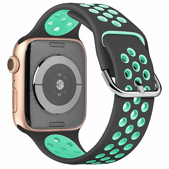 ����� ������� ���� Two Tone Sport Silicone Band ���� LaTera ����� ��� ����: Apple Watch 42mm/44mm/45mm (��� Grey/Teal)