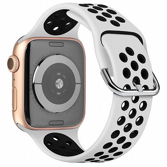 ����� ������� ���� Two Tone Sport Silicone Band ���� LaTera ����� ��� ����: Apple Watch 42mm/44mm/45mm (��� White/Black)