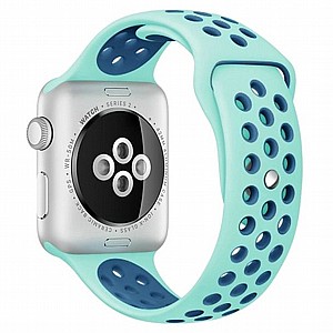 רצועת סיליקון מדגם Sport Silicone Band מבית LaTera לשעון חכם מדגם: Apple Watch 42mm/44mm/45mm (צבע Green/Blue) רצועת סיליקון מדגם Sport Silicone Band מבית LaTera לשעון חכם מדגם: Apple Watch 42mm/44mm/45mm (צבע Green/Blue)