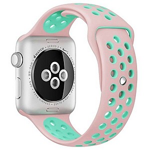 רצועת סיליקון מדגם Sport Silicone Band מבית LaTera לשעון חכם מדגם: Apple Watch 42mm/44mm/45mm (צבע Pink/Green) רצועת סיליקון מדגם Sport Silicone Band מבית LaTera לשעון חכם מדגם: Apple Watch 42mm/44mm/45mm (צבע Pink/Green)