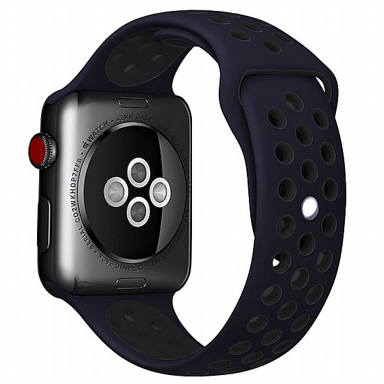 ����� ������� ���� Sport Silicone Band ���� LaTera ����� ��� ����: Apple Watch 42mm/44mm/45mm (��� Blue/Black)