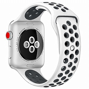 ����� ������� ���� Sport Silicone Band ���� LaTera ����� ��� ����: Apple Watch 38mm/40mm/41mm (��� White/Black)