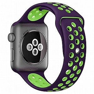����� ������� ���� Sport Silicone Band ���� LaTera ����� ��� ����: Apple Watch 38mm/40mm/41mm (��� Purple/Green)