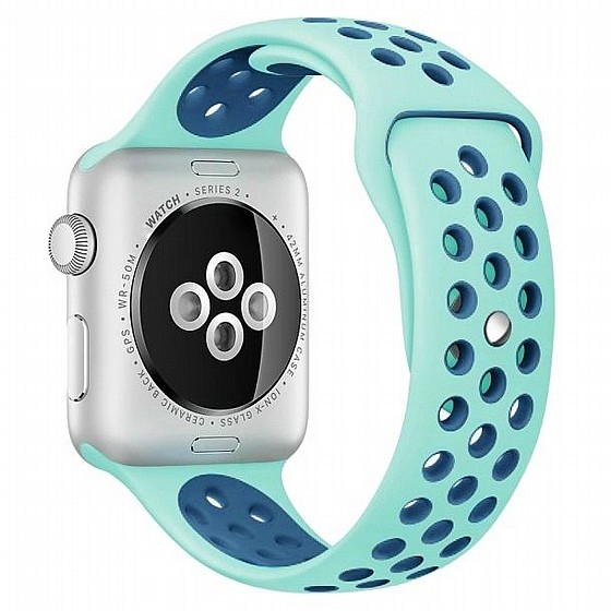 ����� ������� ���� Sport Silicone Band ���� LaTera ����� ��� ����: Apple Watch 38mm/40mm/41mm (��� Green/Blue)