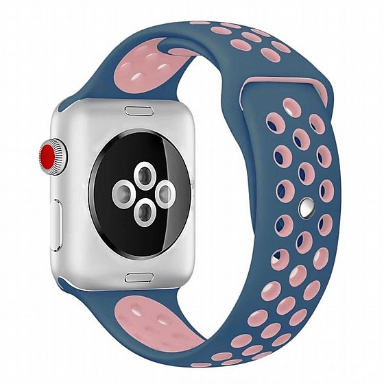 ����� ������� ���� Sport Silicone Band ���� LaTera ����� ��� ����: Apple Watch 38mm/40mm/41mm (��� Blue/Powder)