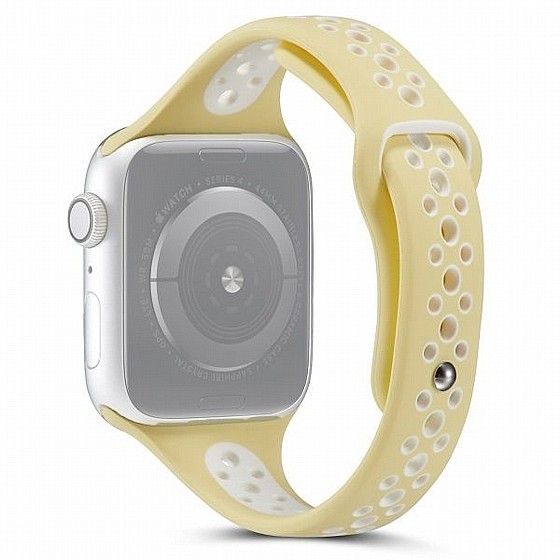 ����� ������� ����  Little Waist Sport Silicone Band ���� LaTera ����� ��� ����: Apple Watch 42mm/44mm/45mm (��� Yellow/White)