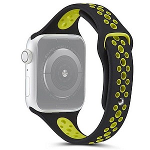 רצועת סיליקון מדגם Little Waist Sport Silicone Band מבית LaTera לשעון חכם מדגם: Apple Watch 42mm/44mm/45mm (צבע Black/Green) רצועת סיליקון מדגם Little Waist Sport Silicone Band מבית LaTera לשעון חכם מדגם: Apple Watch 42mm/44mm/45mm (צבע Black/Green)