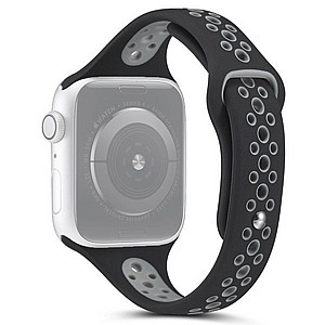 רצועת סיליקון מדגם Little Waist Sport Silicone Band מבית LaTera לשעון חכם מדגם: Apple Watch 42mm/44mm/45mm (צבע Black/Grey) רצועת סיליקון מדגם Little Waist Sport Silicone Band מבית LaTera לשעון חכם מדגם: Apple Watch 42mm/44mm/45mm (צבע Black/Grey)