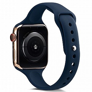 רצועת סיליקון מדגם Thin Silicone Band מבית LaTera לשעון חכם מדגם: Apple Watch 42mm/44mm/45mm (צבע Dark Blue) רצועת סיליקון מדגם Thin Silicone Band מבית LaTera לשעון חכם מדגם: Apple Watch 42mm/44mm/45mm (צבע Dark Blue)