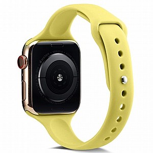 רצועת סיליקון מדגם Thin Silicone Band מבית LaTera לשעון חכם מדגם: Apple Watch 42mm/44mm/45mm (צבע Yellow) רצועת סיליקון מדגם Thin Silicone Band מבית LaTera לשעון חכם מדגם: Apple Watch 42mm/44mm/45mm (צבע Yellow)