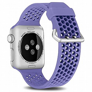 רצועת סיליקון מדגם Two Tone Honeycomb Silicone Band מבית LaTera לשעון חכם מדגם: Apple Watch 42mm/44mm/45mm (צבע Purple) רצועת סיליקון מדגם Two Tone Honeycomb Silicone Band מבית LaTera לשעון חכם מדגם: Apple Watch 42mm/44mm/45mm (צבע Purple)