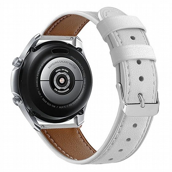 ����� ��� ���� Replacement Leather Band ���� LaTera ����� ��� ����: Samsung Galaxy Watch  46mm (��� White)