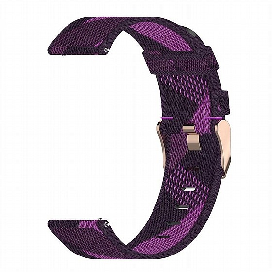 ����� �� / ������ ����  Stripe Weave Nylon Band ���� LaTera ����� ��� ����: Samsung Galaxy Watch  46mm (��� Purple)