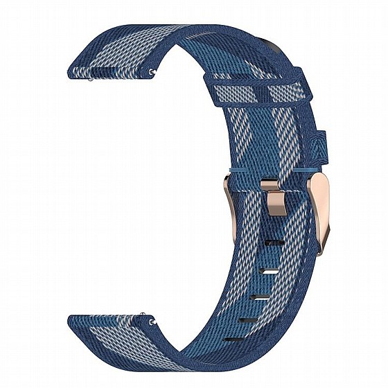 ����� �� / ������ ����  Stripe Weave Nylon Band ���� LaTera ����� ��� ����: Samsung Galaxy Watch  42mm (��� Blue)