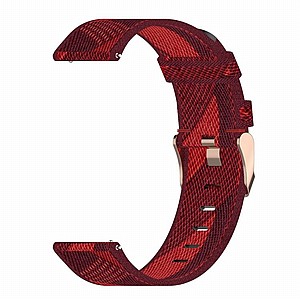 ����� �� / ������ ����  Stripe Weave Nylon Band ���� LaTera ����� ��� ����: Samsung Galaxy Watch  42mm (��� Red)