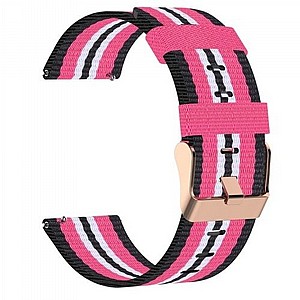 ����� �� / ������ ����  Woven Textured Nylon Band ���� LaTera ����� ��� ����: Samsung Galaxy Watch  42mm (��� Black/Pink)