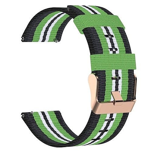 ����� �� / ������ ����  Woven Textured Nylon Band ���� LaTera ����� ��� ����: Samsung Galaxy Watch  42mm (��� Black/Lime)