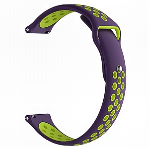 ����� ������� ����  Double Color Wrist Silicone Band ���� LaTera ����� ��� ����: Samsung Galaxy Watch  42mm (��� Purple/Green)