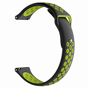 ����� ������� ����  Double Color Wrist Silicone Band ���� LaTera ����� ��� ����: Samsung Galaxy Watch  42mm (��� Black/Green)